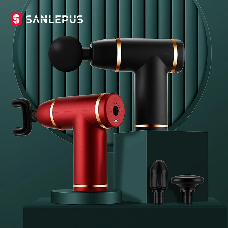 SANLEPUS المهنية تدليك بندقية جهاز مساج كهربائي عميق العضلات الرقبة الظهر مدلك لتخفيف الآلام الجسم الاسترخاء اللياقة البدنية