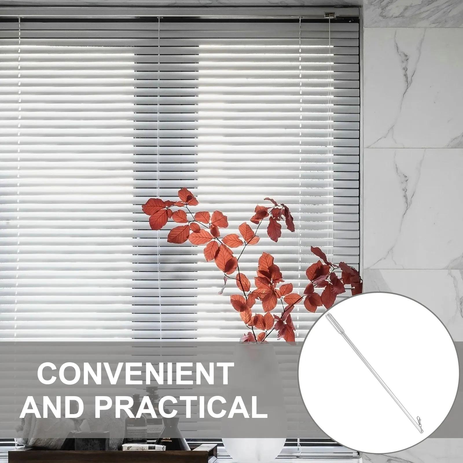 

Drapery Pull Rod Wand 21 Inch Aluminum Alloy Sturdy Curtain Opener Easy Glide Smooth Surface for Large Windows