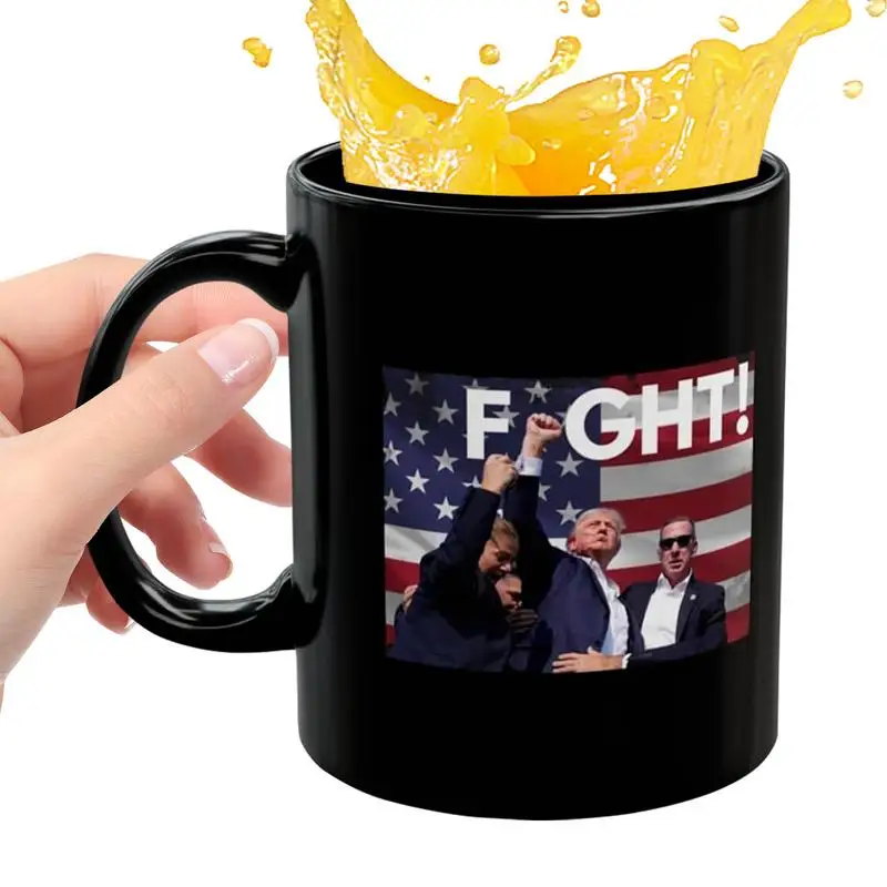 President Coffee Cup 11oz Survivor Fight Strong Fist Pump Mug 2024 President Bulletproof Coffee Mug Take America Back Cup