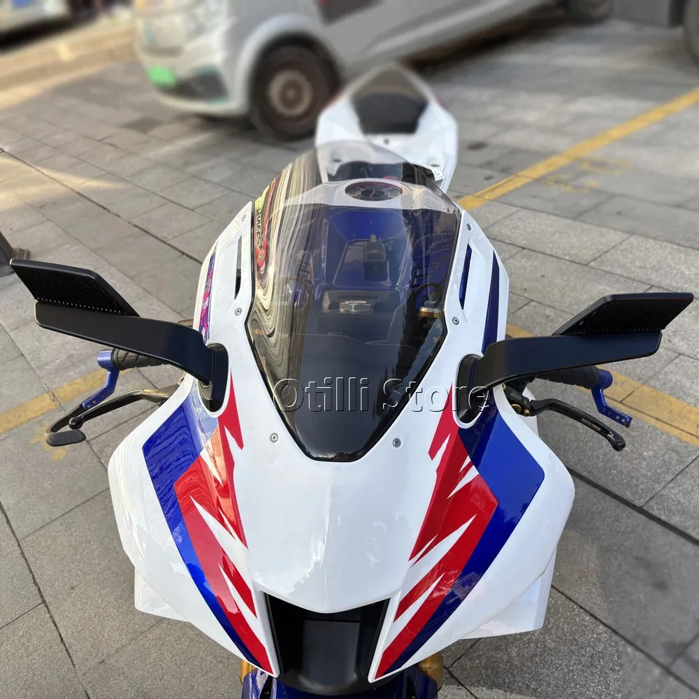 2 قطعة دراجة نارية CBR1000 RR RR-R المرايا تعديل الرياح الجناح قابل للتعديل الدورية مرآة الرؤية الخلفية لهوندا CBR1000RR CBR1000RR-R #3