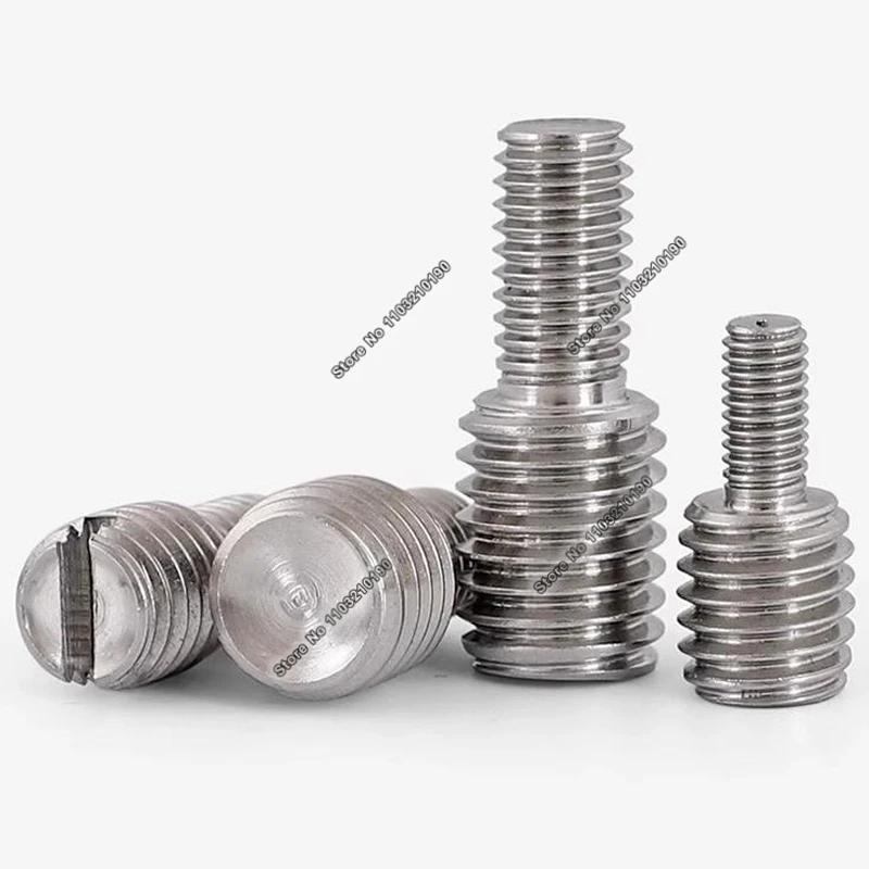 M3 M4 M5 M6 M8 M10-M20 Slotted Head Reducer Conversion Bolts 304 Stainless Steel Double Thread Male-to-Male Thread Adapter Screw
