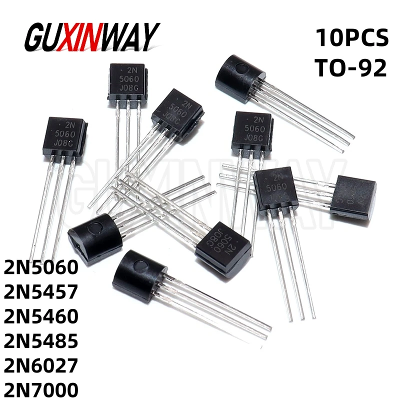 10PCS 2N5060 2N5457 2N5460 2N5485 2N6027 2N7000 TO-92 Transistor New
