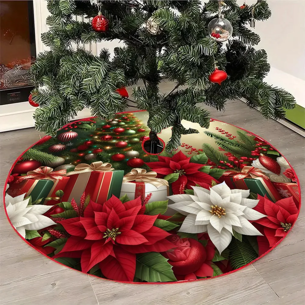 VIKAMA Weihnachtsgeschenk, bedruckter Weihnachtsbaumrock, ideal für das Wohnzimmer, eine langlebige Wahl für eine festliche Heimdekoration