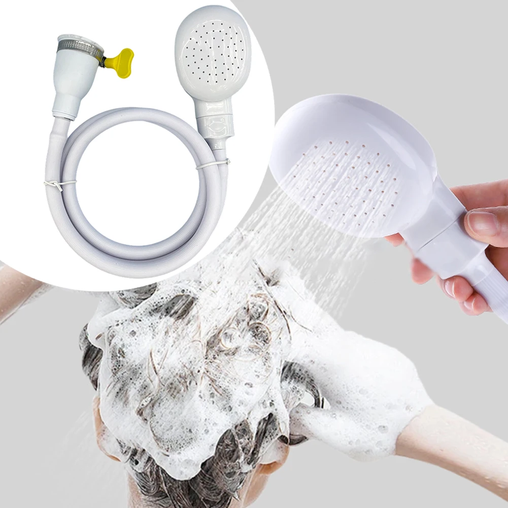 1set Bathing 2.2M Bath Tap Shower Hose Adjustable Shower Hose 1.3Meters DN15 Interface For Tap Spray Outdoor Pet Shower Tool Kit image 4