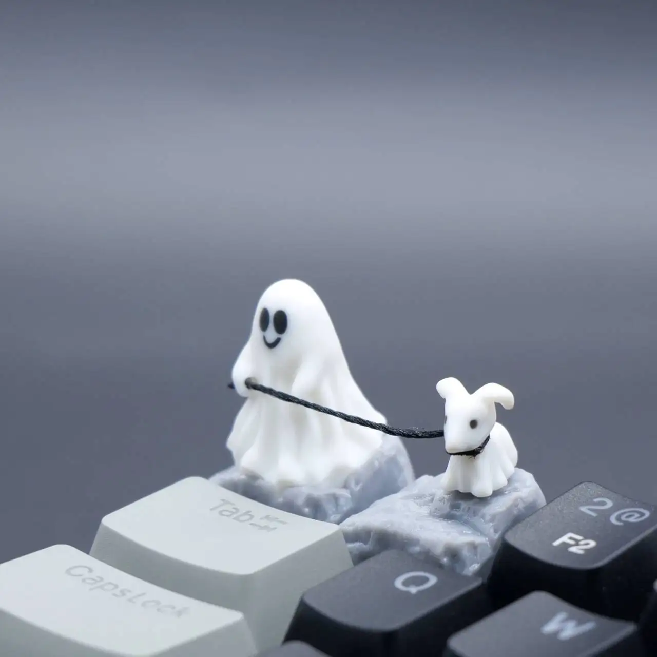 Ghost Puppy Personality Keycaps Novel Cute Interesting Keycap Resin Three-dimensional Key Caps for MX Mechanical Keyboard