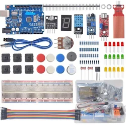 Basic Starter Kit for Arduino Uno R3 Projects Electronic Components Supplies R3 Board / Breadboard DIY Electronics Kit