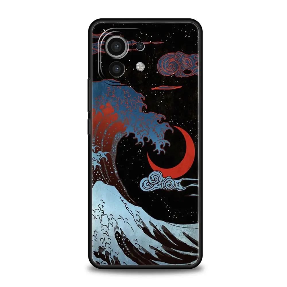 Phone Case For Xiaomi Mi 14 13 12 11 Lite 13T 12T 11x 11T 10T Pro 9T Note 10 Lite Soft Cover Japan The Great Wave Of Kanagawa