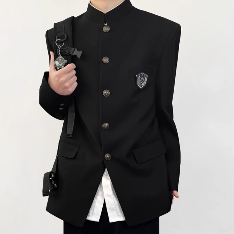 Uniforme à col de Style japonais pour garçons, ensemble de costume Zhongshan à col montant, costume d'apprentissage des orchidées