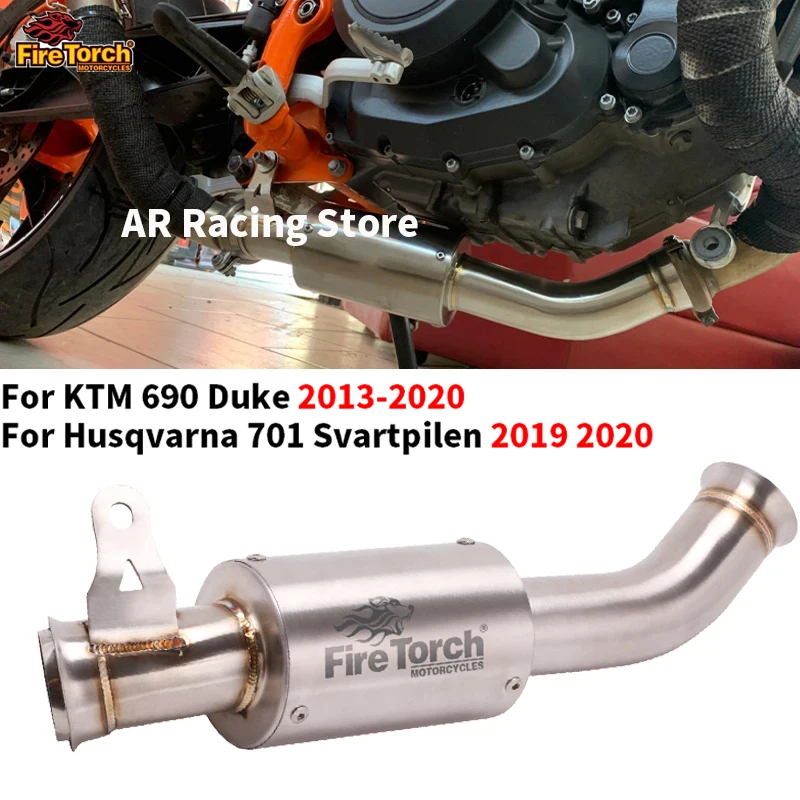 

Slip For KTM 690 Duke For Husqvarna 701 Svartpilen 2013-2020 Motorcycle Exhaust Modified Mid Link Pipe Connect Original Muffler