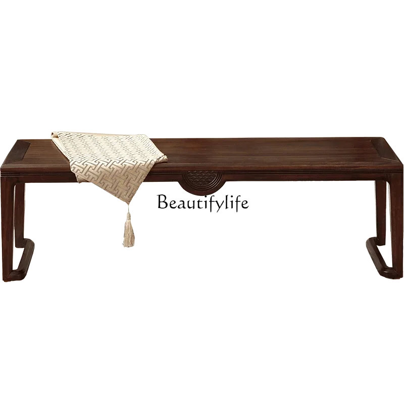 

LNew Chinese bench all solid wood dining chair ebony