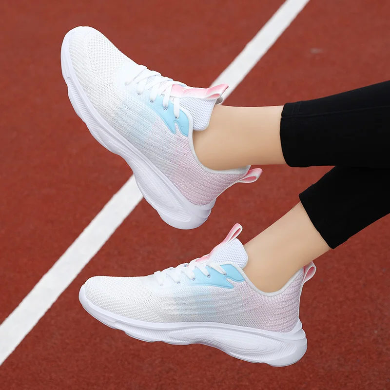 Women's Sneakers Knit Breathable GYM Running Shoes For Ladies Sport Shoes Comfortable