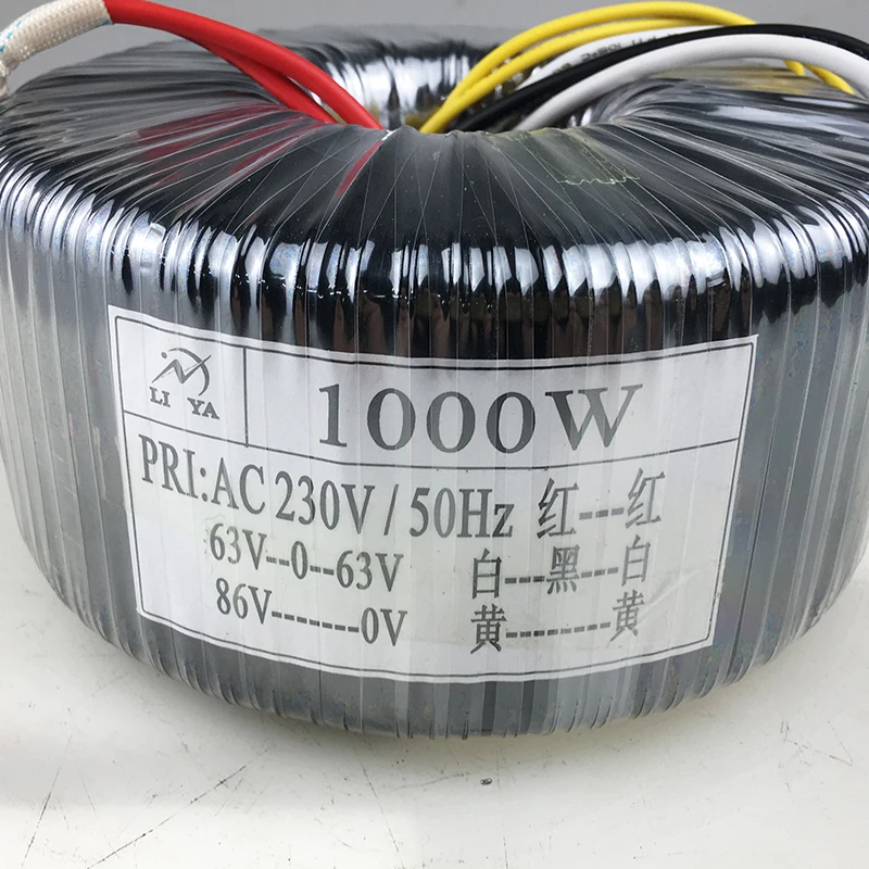 1000W toroidní transformátor 230V na 12V24V36V48V63V energie zesilovač transformátor zesilovač energie poskytnout být schopen být přizpůsobené