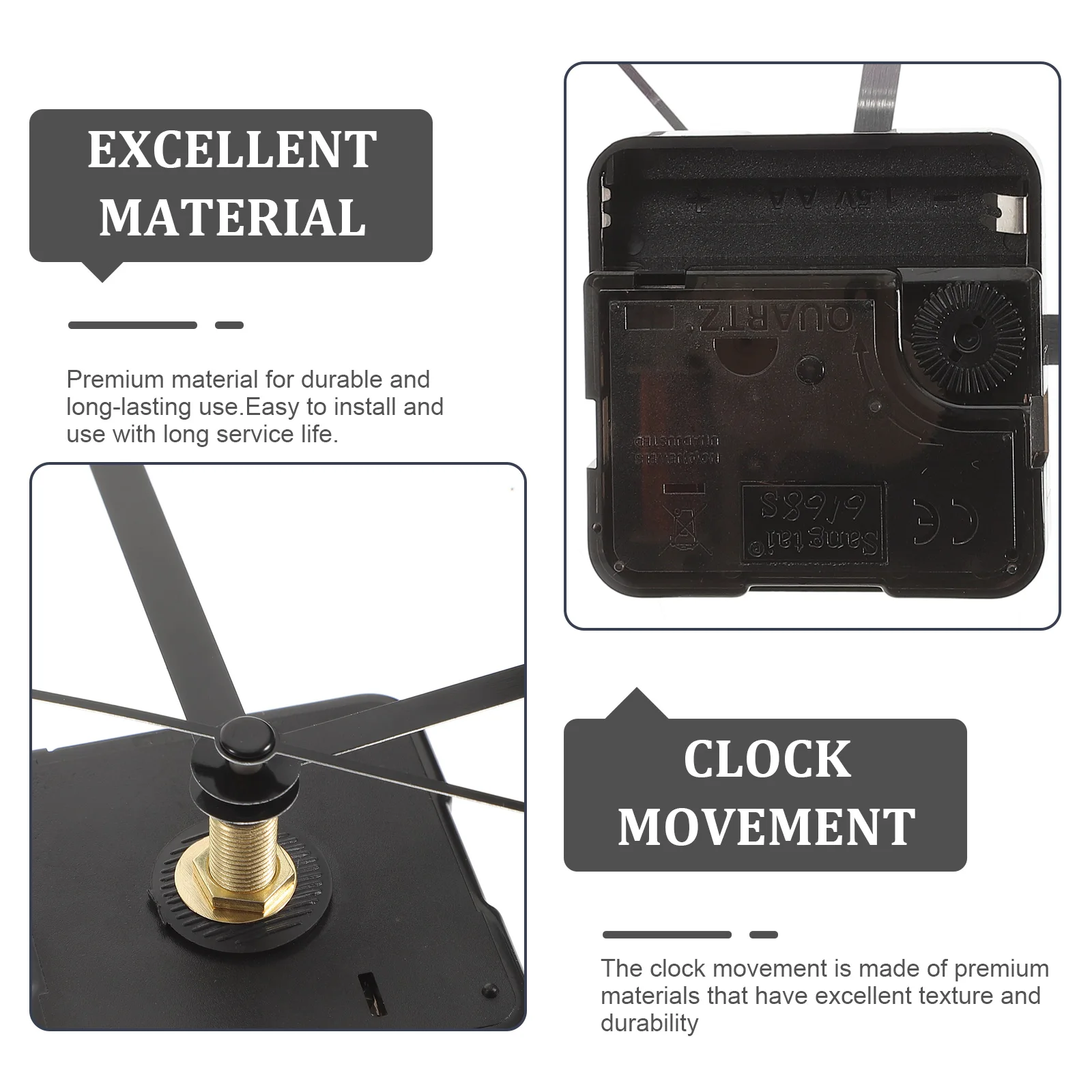 

Wall Clock Movement Kit Durable Easy Install Precise Mechanism Replacement for Office Home Decor Clocks Rustic Clock