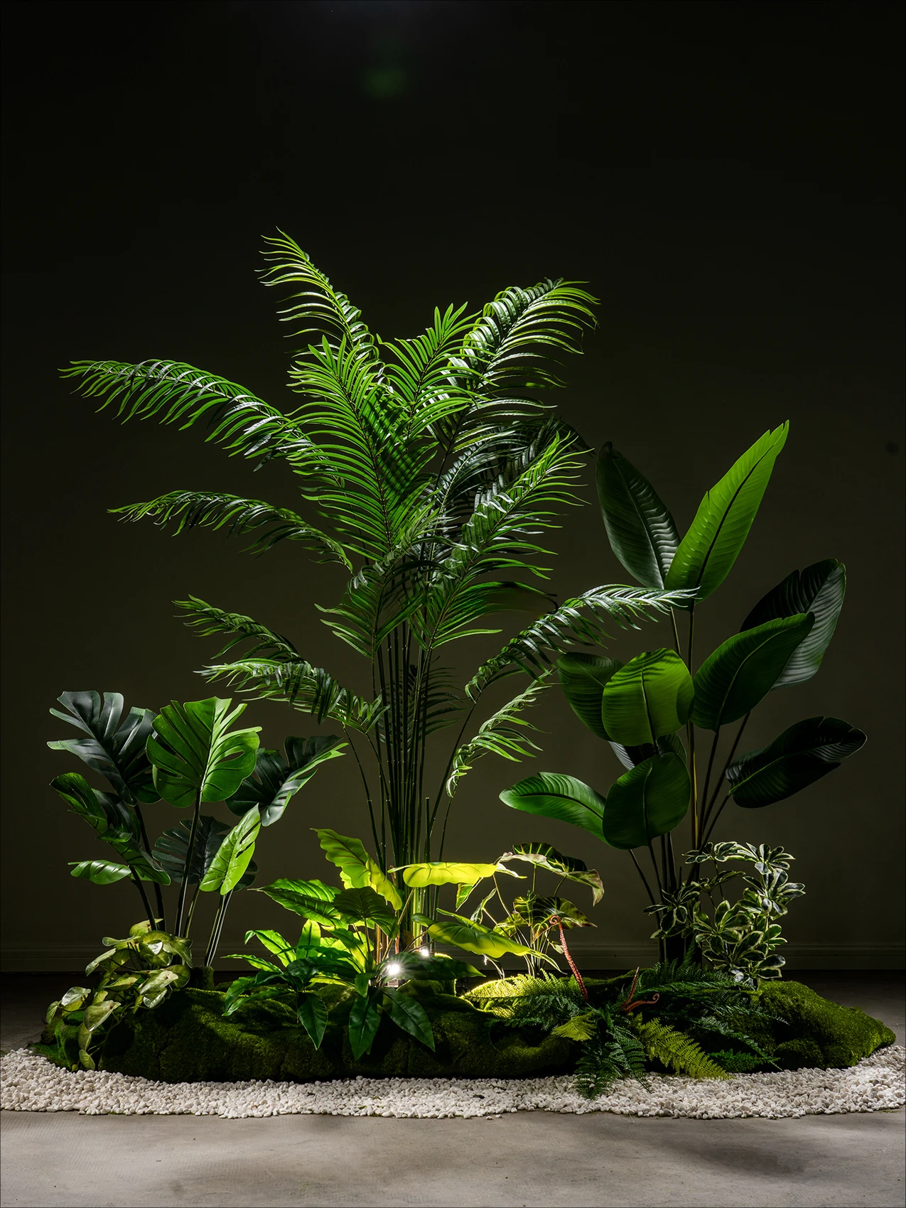 

Internet celebrity large simulation plant landscaping combination indoor fake tree shopping mall window