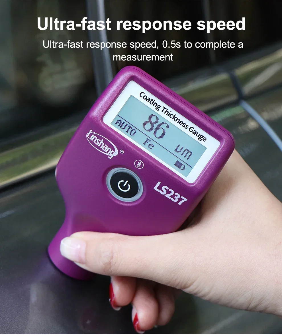 LS237 Car Paint Thickness Gauge for Auto Coating Identify Ferrous Putty Type-C C