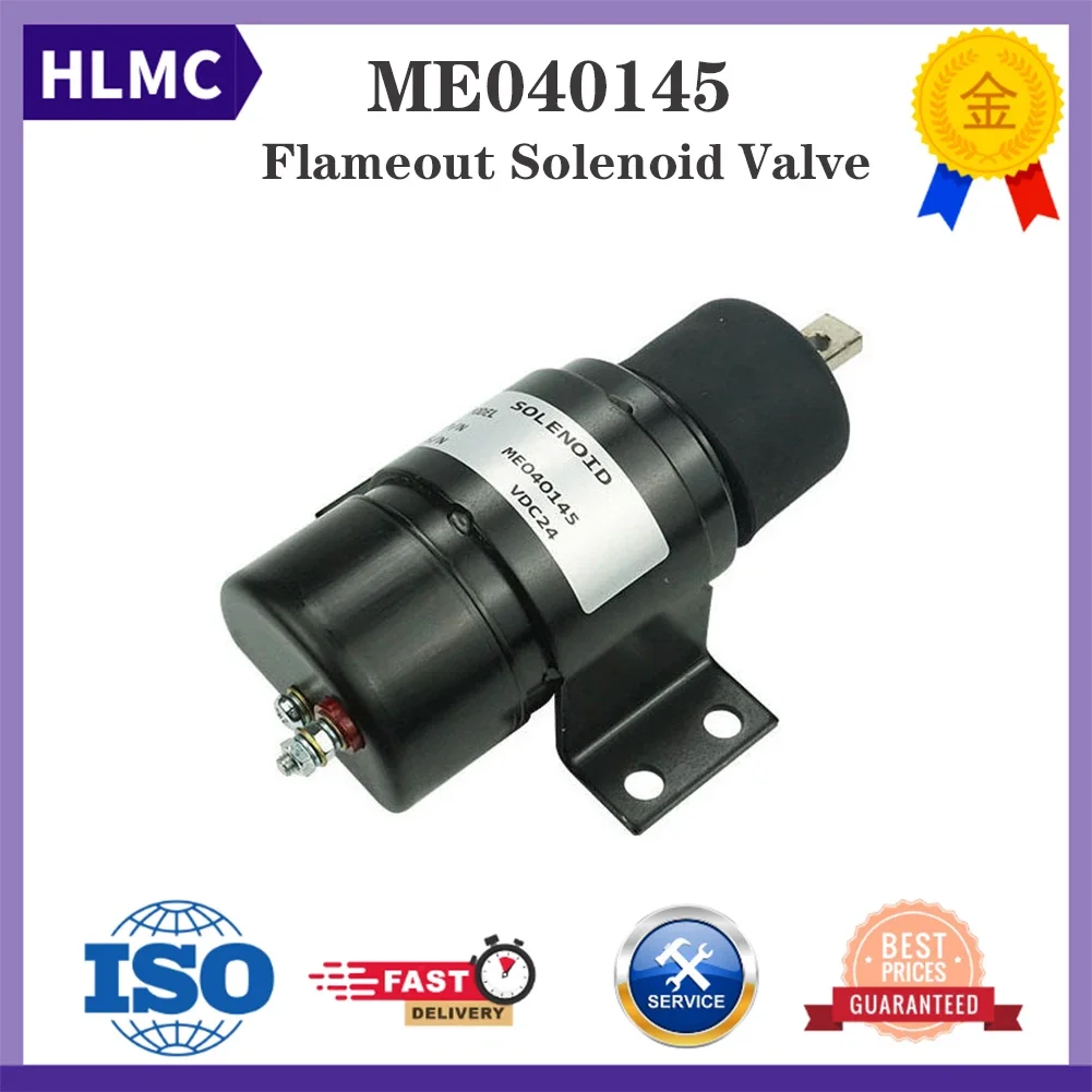 ME040145 Excavator Flameout Solenoid Valve 053400-0745 053400-73500 053400-1461 12V 24V Shut Off Solenoid Valve