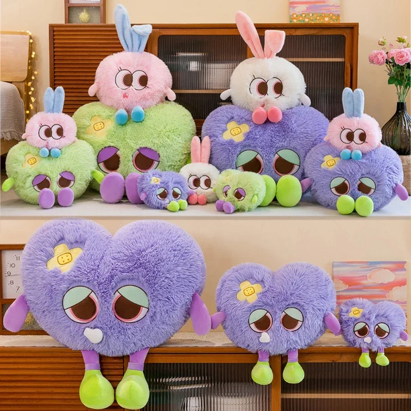 23/40/70cm Little Monster Plush Toy Cute Plushie Doll Sleeping Pillow Heart Rabbits Stuffed Collectible Models Xmas Peluches