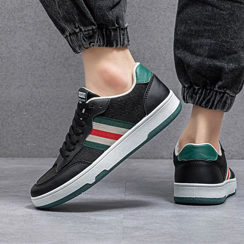 Men's Shoes Spring and Autumn New Breathable Trend Printed Casual Sports Board Shoes Fashion Trend Printed Lace-up Shoes