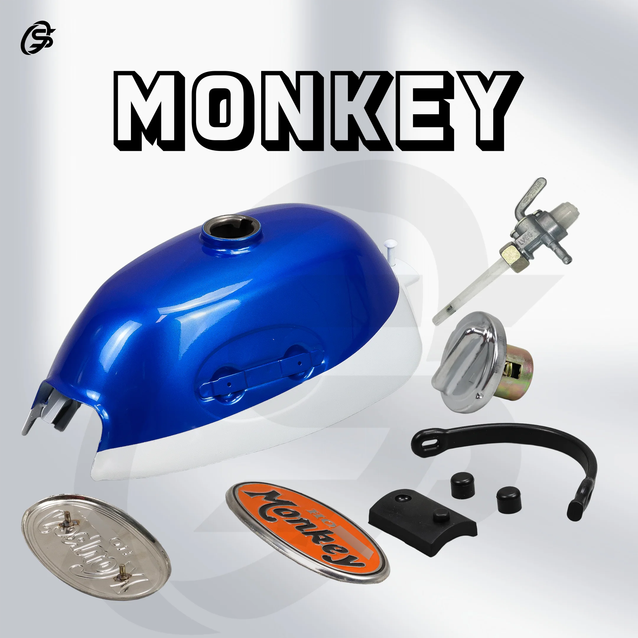 Z50 K2 White Blue Fuel Tank Kit Monkey Petrol Tank Set Z50 Parts Motorcycles Accessoriees
