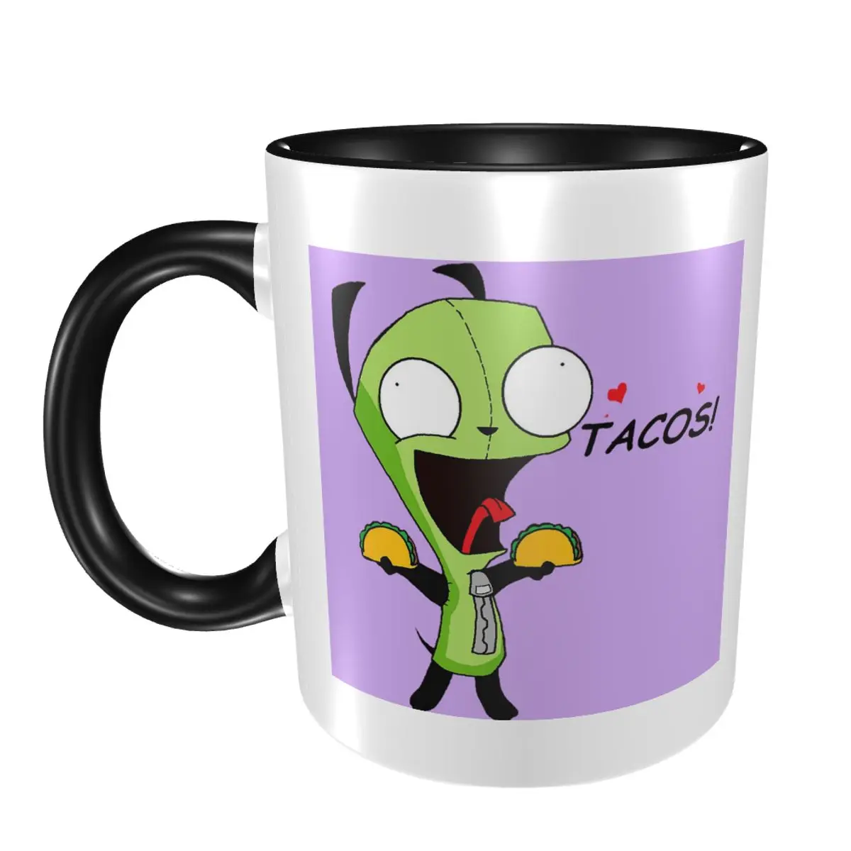 

Gir Loves Tacos Invader Zim Mug Funny Ceramic Coffee Cups Tea Mugs Milk Cup Drinkware Gifts for Woman Man