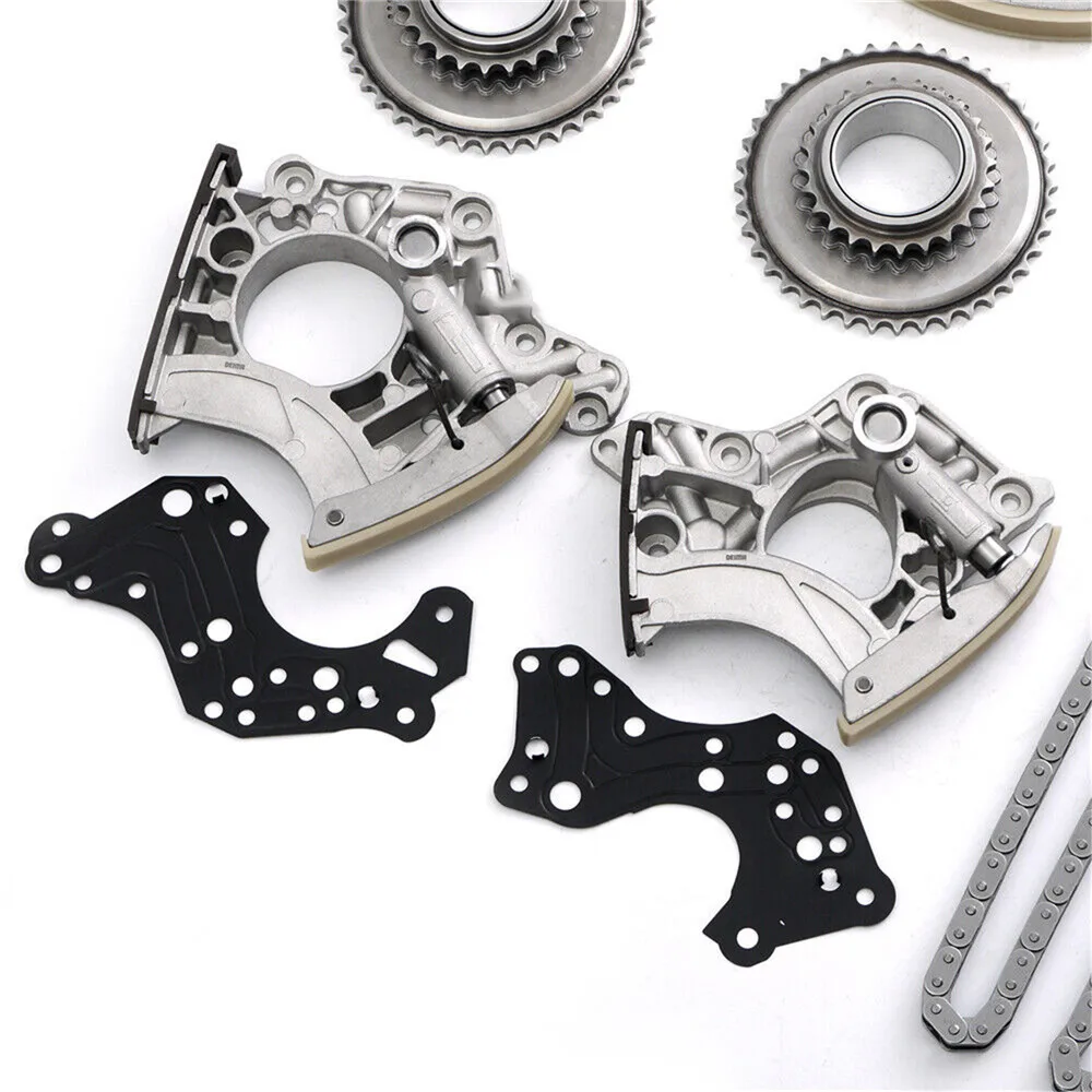 Timing Chain Tensioner Guides Sprocket Set 079 109 217 R For VW Touareg Audi Q7 A6 A8 S5 S8 4.2L 5.2L FSI V8 V10 DOHC BAR BSM