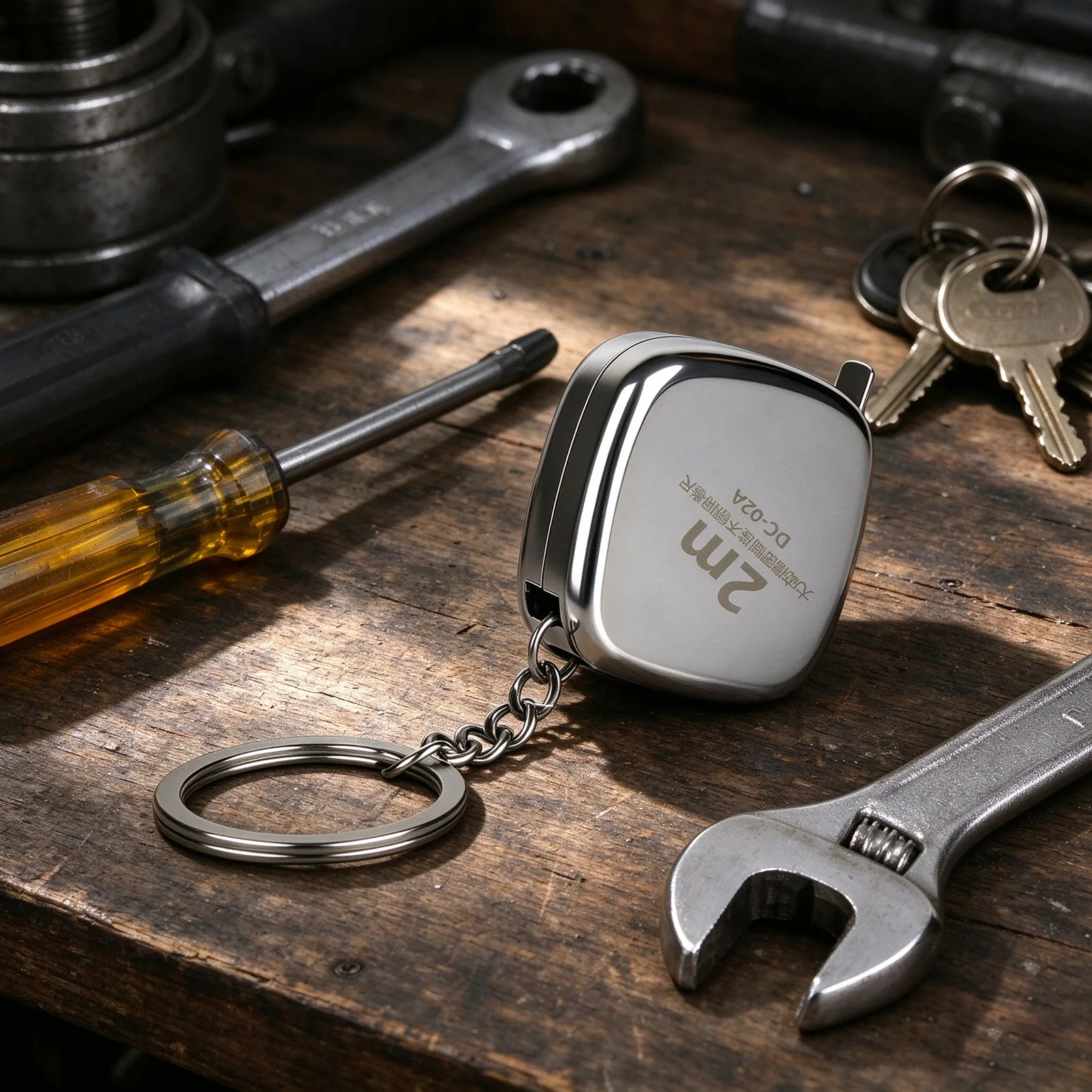 Compact Tape Measure Retractable Pocket Measuring Tool for Home DIY Woodworking Camping Travel Durable Steel Blade Ruler