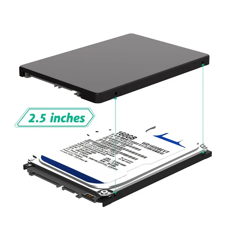 Ingenious-6X 2 In 1 Combine M.2 NGFF Key B & MSATA SSD To 2.5 SATA3 Adapter With Plastic Enclosure SSD Case Box