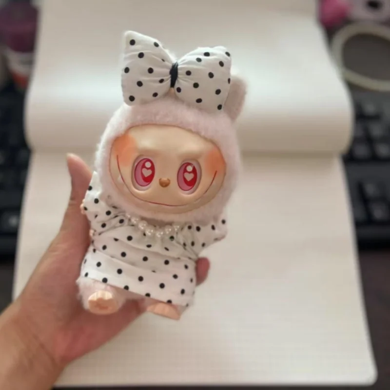 ใหม่ตุ๊กตาเสื้อผ้าสําหรับ Labubu เสื้อผ้าชุด 10-17 ซม.เสื้อผ้าตุ๊กตา DIY อุปกรณ์เสริมการฝึกอบรมนั่งปาร์ตี้เกมของขวัญ