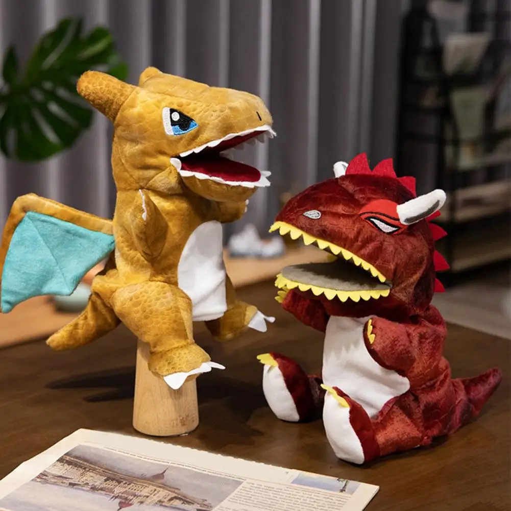 Pluszowa Marionetka Edukacyjna Dinozaur Ręczna Marionetka Pluszowa Zabawka dla Dzieci Rekwizyt do Opowiadania Historii Kawaii Lalki Wypchane Palcowa Marionetka do Dramy