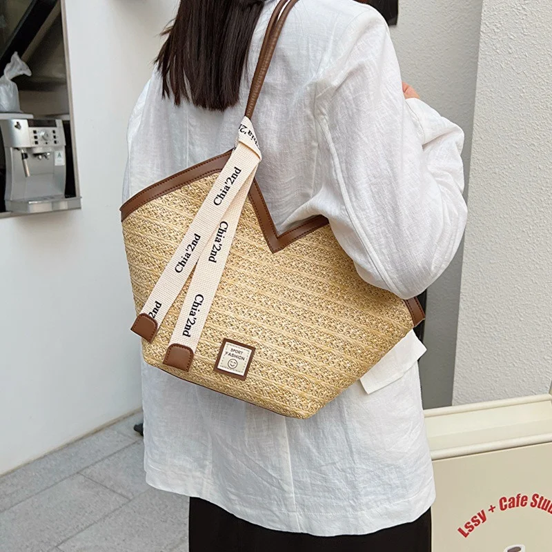 Women\'s Bags Fashion Beach Shoulder Bags Straw Bag Designer Luxury Lady Bag Original Replica Bags Large capacity Tote Bag 2024