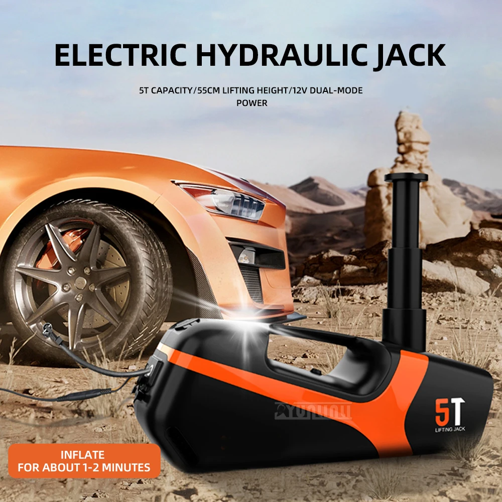 12V Hydraulic Electric Jack with DigitalDisplay Multifunctional Impact Warrant Off-Road Sedan Onboard Equipment forCars Vehicles