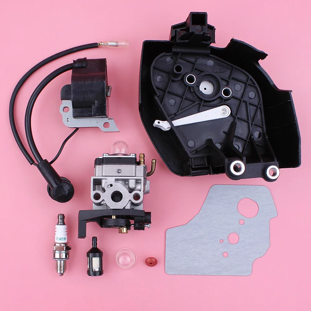 Kit de junta de cubierta de filtro de aire de bobina de encendido del carburador para Honda GX35 GX 35, pieza de Motor de cortacésped pequeño de 4 tiempos