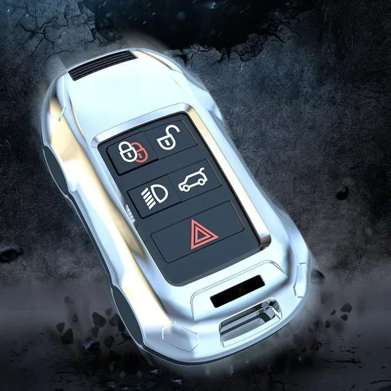 

ABS Silver Car Key Case Keyless Cover Key Shell Car Accessories For Jaguar XF XE XJ F-PACE E-PACE E-TYPE D-TYPE F-TYPE X-TYPE