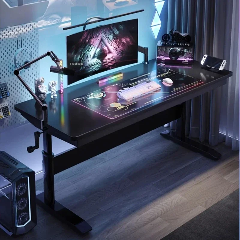 Modern Lifting Computer Desks Desktop E-sports Table Home Bedroom Desk Study Table Simple Gaming Desk All-in-one Office Desk T