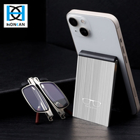 Portable Folding Presbyopic Glasses Anti-Blue Light Reading Glasses Phone Holder Spectacle Eyeglass Ultra Thin with Case