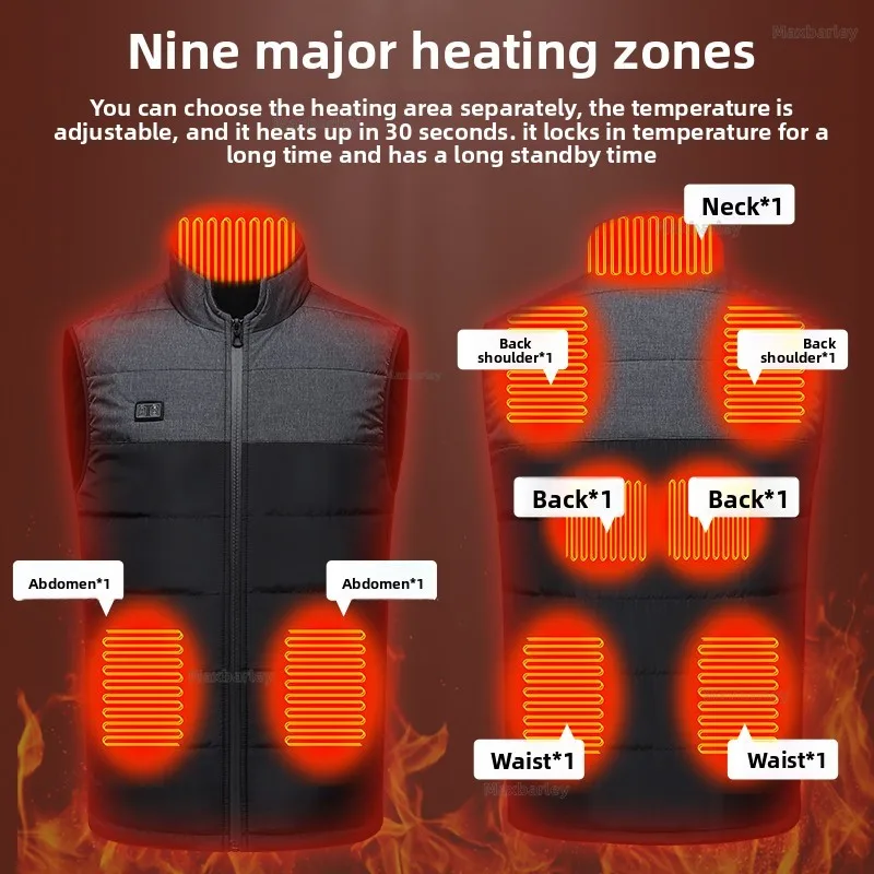 الشتاء الحرارية سترة USB الذكية الذاتي التدفئة يندبروف الباردة واقية جاكيت بلا إكمام الرجال النساء تشغيل المشي لمسافات طويلة تزلج ساخنة صدرية #2