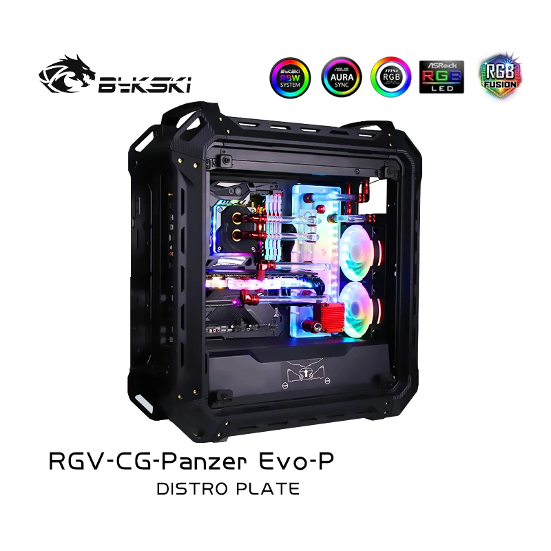 

BYKSKI Acrylic Tank Kit use for COUGAR Panzer Evo Computer Case / 3PIN 5V D-RGB / Combo DDC Pump Cool Water Channel Solution