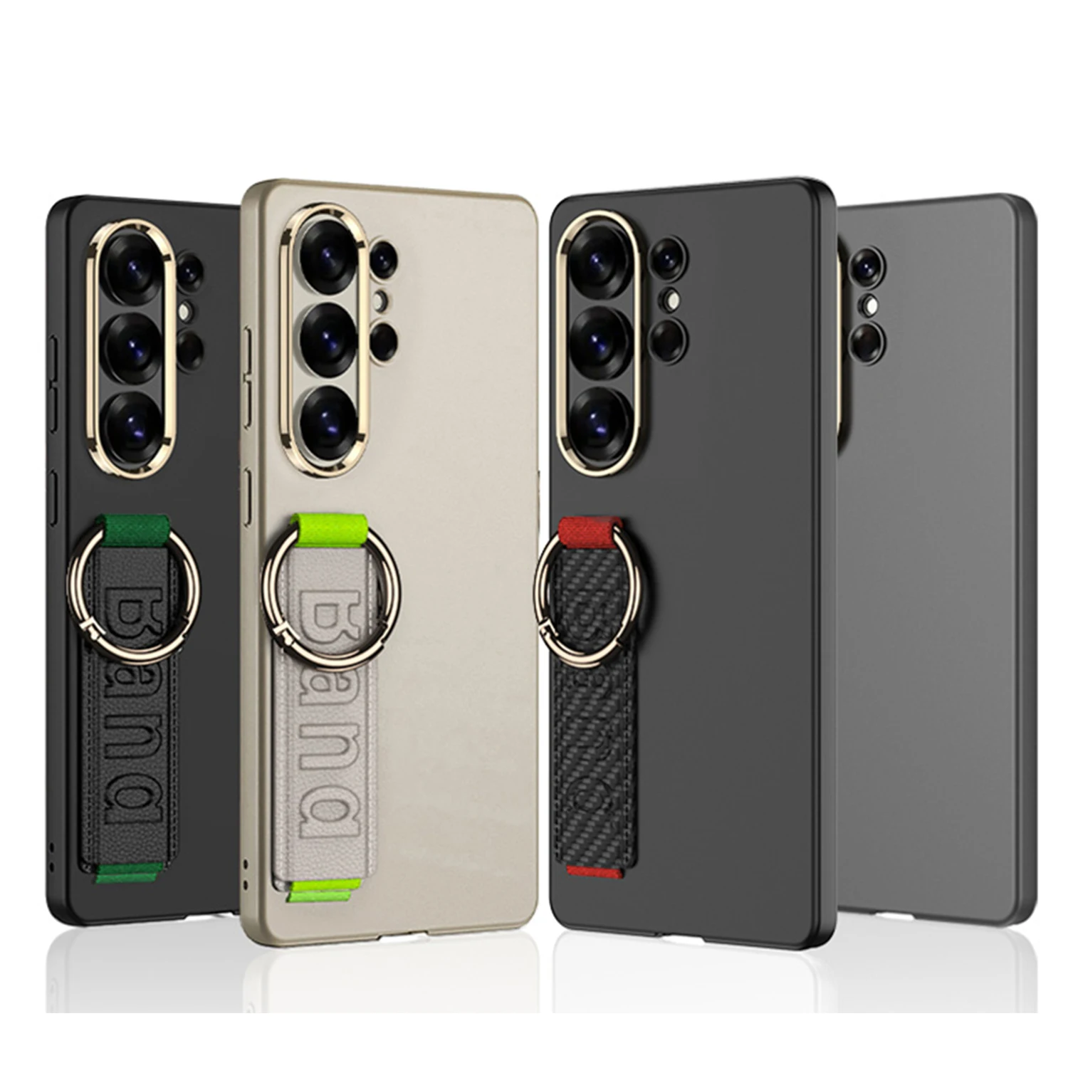 Phone case for Samsung S26 Ultra, with side wrist strap, ring, thin and lightweight, drop-proof and scratch-resistant