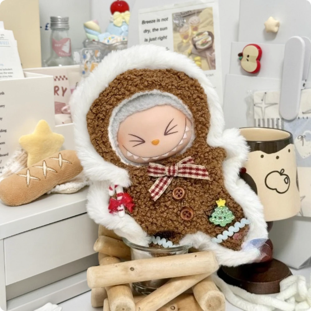 

Для 3.0/4.0 Labubu оригинальная одежда любовь Рождественский комплект снеговика плюшевые аксессуары для кукол 10 см-17 см подарок