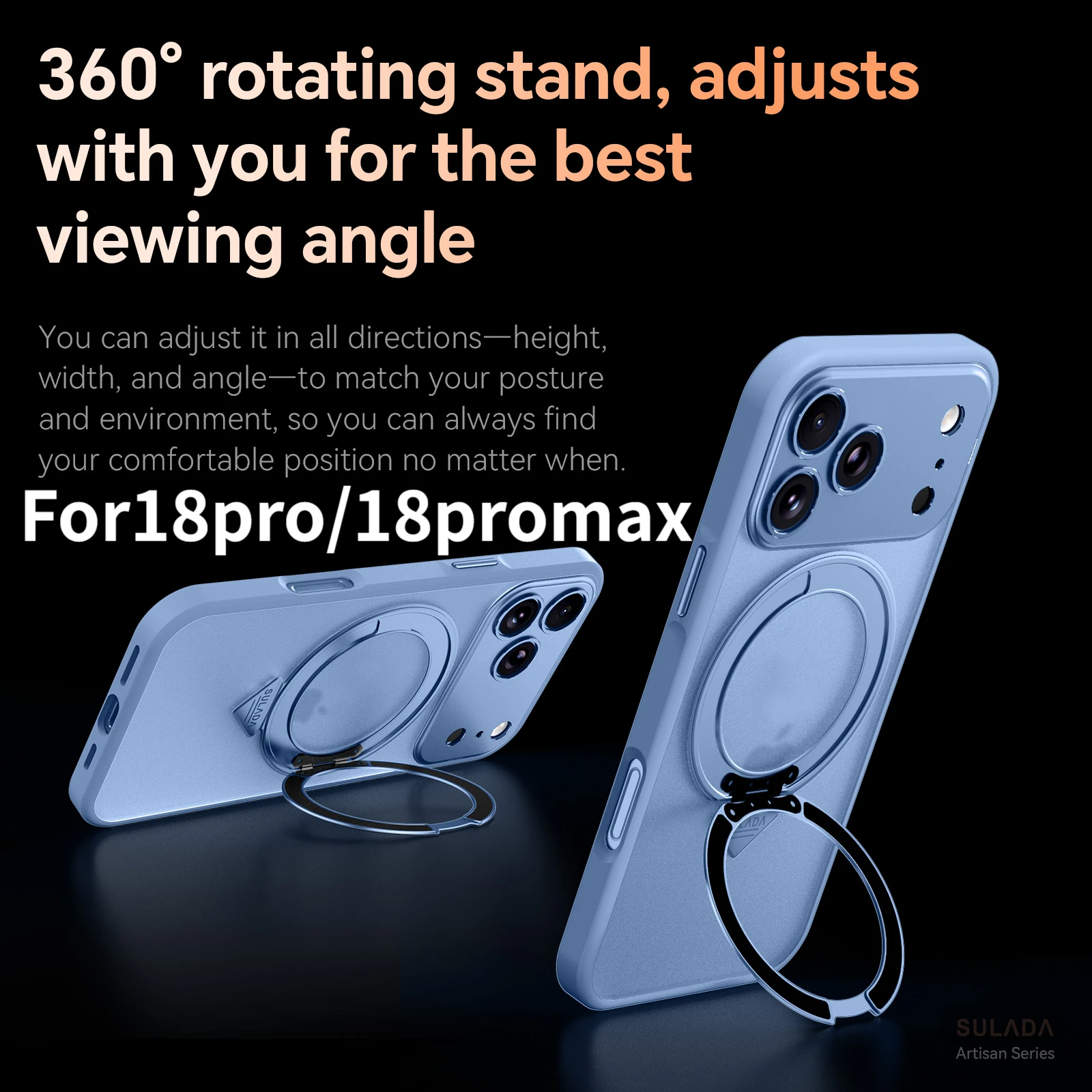 For iPhone 18 Pro Max Plating Fashion Ultra Thin For Magsafe Stand Holder Phone Case For iPhone 18Pro Full Cover