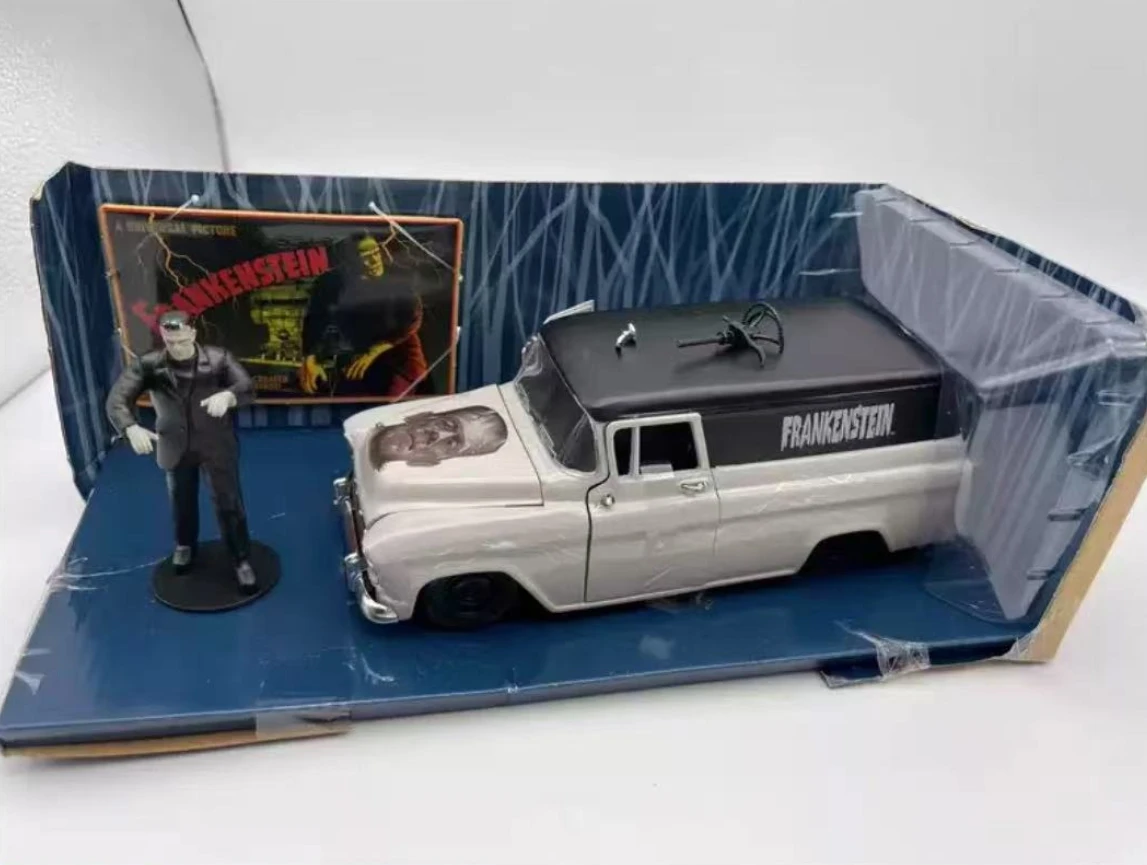 

jada 1:24 FRANKENSTEIN & 1957 CHEVY SUBURBAN Simulation Diecast Car Metal Chevrolet Alloy Model Car Gift Collection J129