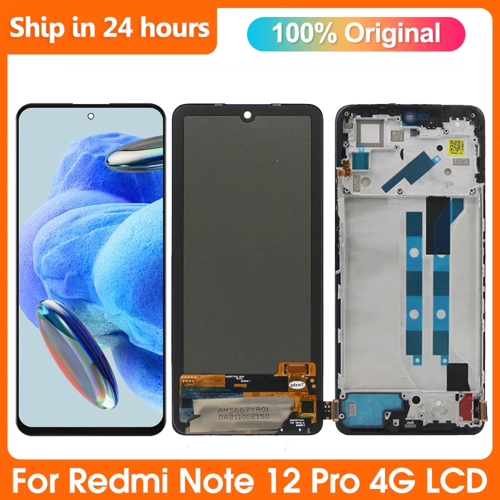 

ЖК-дисплей AMOLED для Xiaomi Redmi Note 12 Pro 4G, дигитайзер для Redmi Note12Pro ‎ 4G 2209116AG, 2209116AG, замена экрана