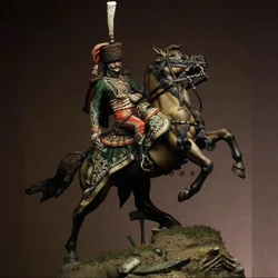 Napoleon's Elite Cavalry Resin Figure 1/24 Model Kit Unpainted Unassembled Toys Free Shipping