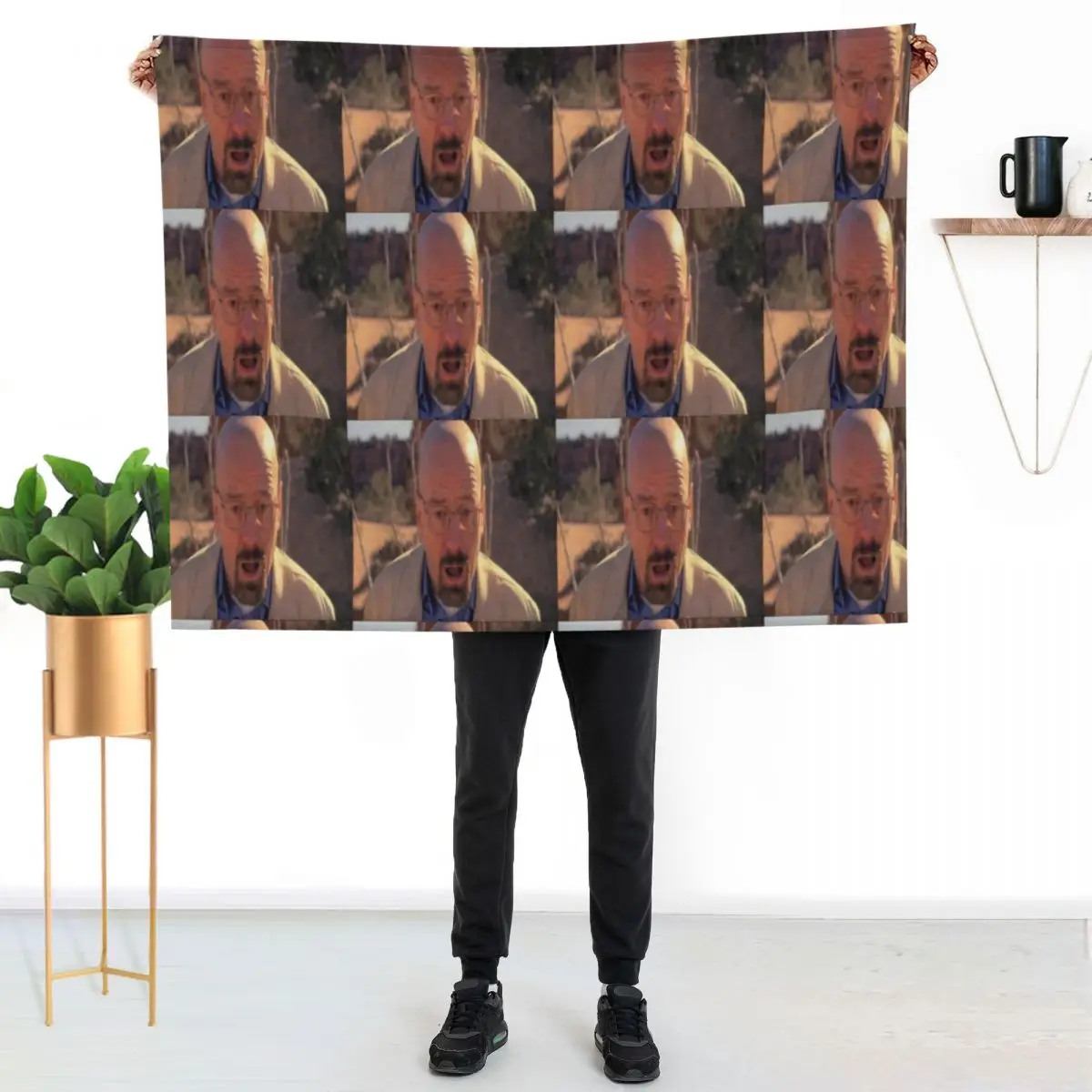 Walter White Shocked Throw Blanket Sofa Moving Beach Flannel Luxury Thicken Travel Blankets