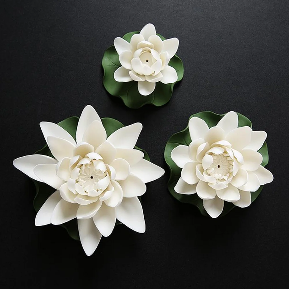 

1Set Lotus Flower Ceramic Incense Burner Elegant Incense Holder for Bedroom Meditation Yoga Burner