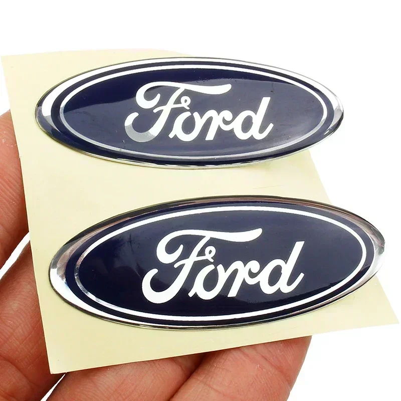 Epoksi alüminyum araba direksiyon Sticker Ford Ranger için Explorer odak 2 3 Fiesta Fusion kaçış Kuga Transit Mondeo dekorasyon