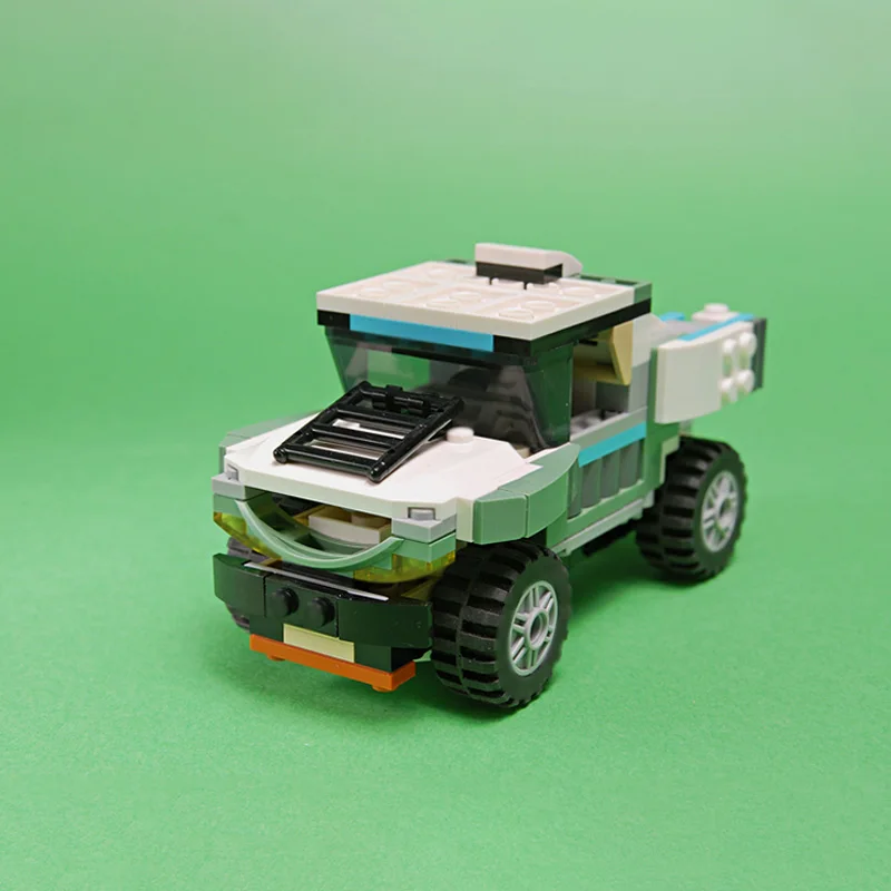 Modèle de voiture de ville MOC, briques de construction, camion tout-terrain classique, technologie modulaire, cadeaux de vacances pour enfants, jouets à assembler, costume