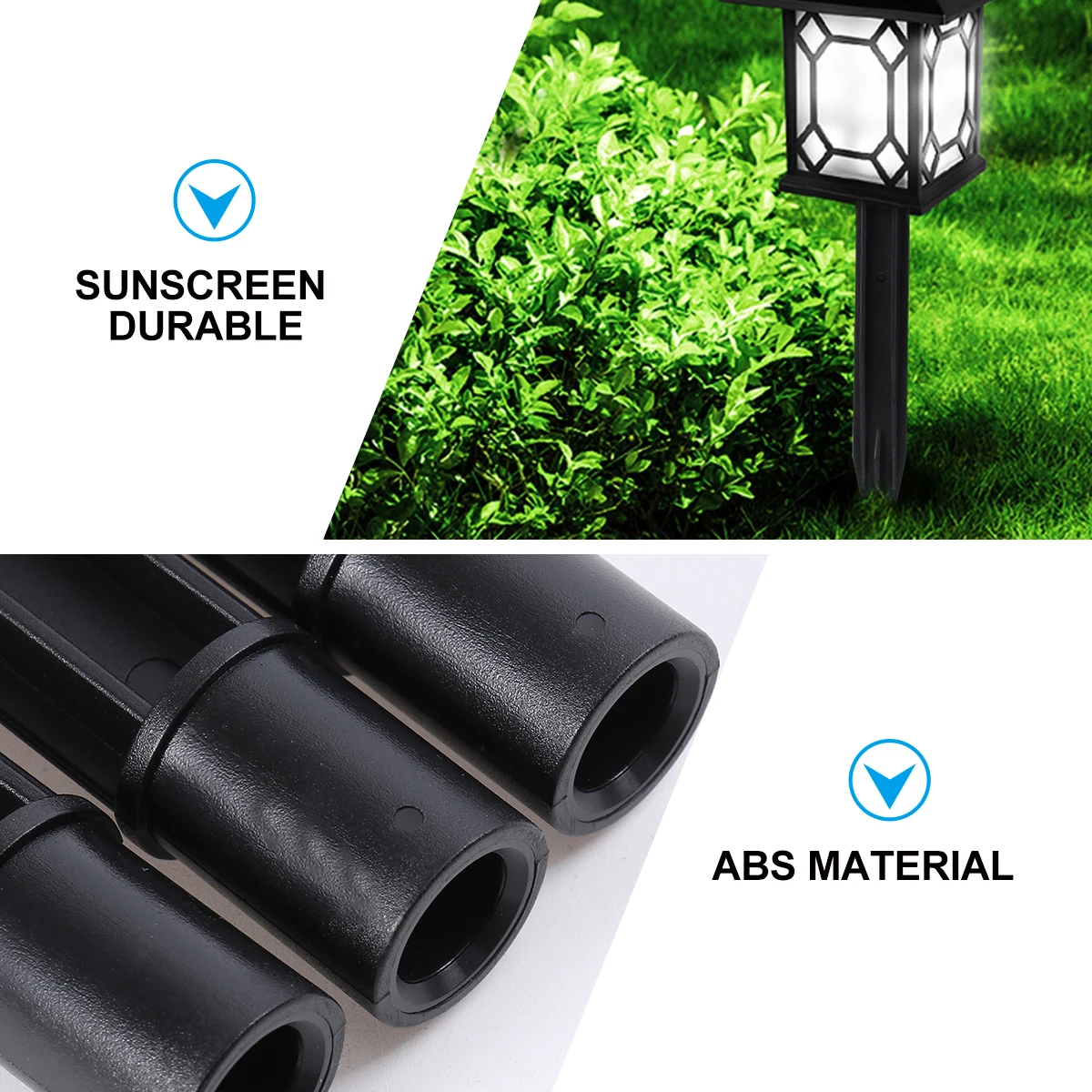 

12Pcs Ground Plug for Landscape Lights Heavy Duty Plastic Light Stakes Fixtures Decor Garden Pathway Holiday Party Decoration