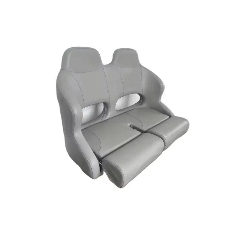2 Person Double Flip Back Seat Waterproof Flip Up Captain Seat Marine Folding 2-Seater Bench Seat For Boats Yacht