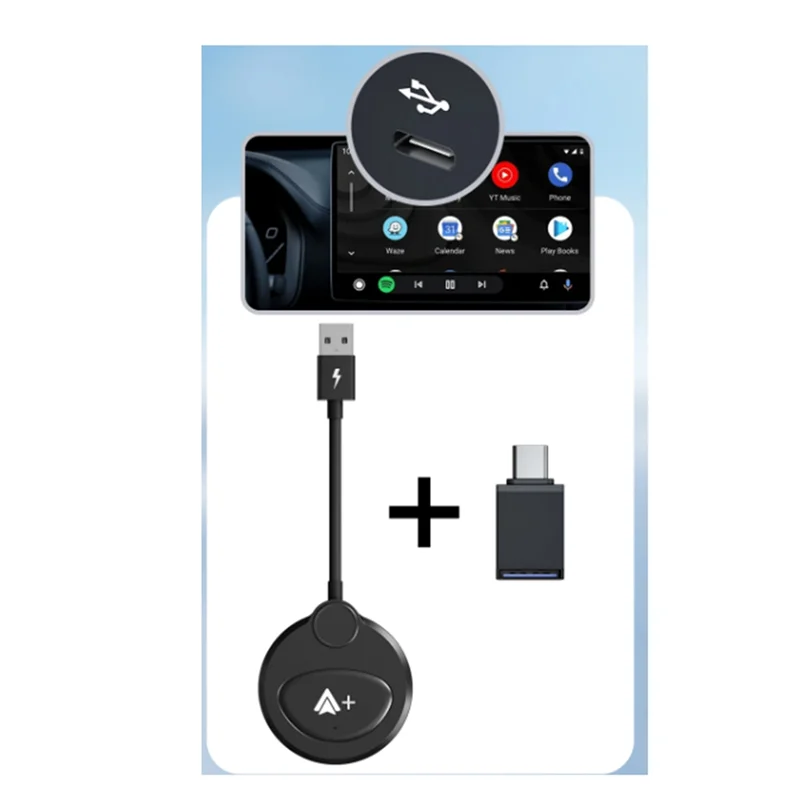 ABNR Wireless Android Auto Video Wireless Adapter Foroem Wireless Android Cars Android Auto Video Wireless Adapter WHITE